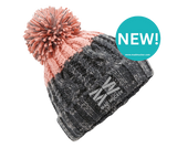 Bradley Bobble Hat - Grey/Warm Pink