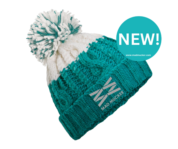 Bradley Bobble Hat - Teal/White