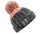 Bradley Bobble Hat - Grey/Warm Pink